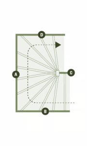 Halfslagtrap balustrade