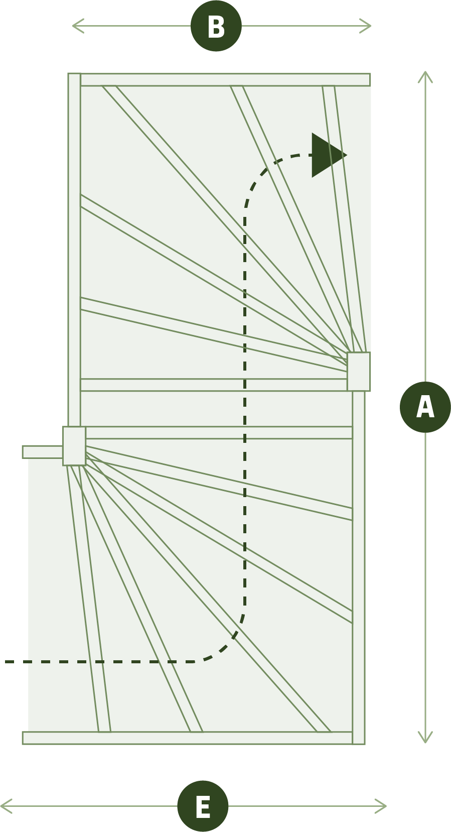 S-trap - Draairichting links